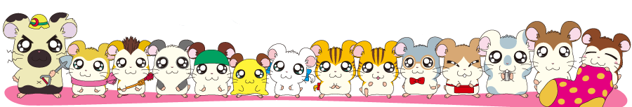 Cartoon hamster friends